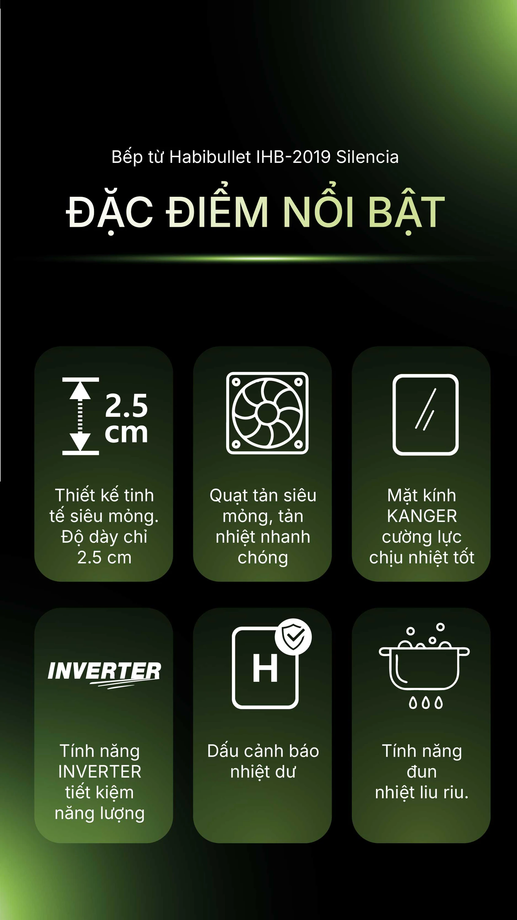 Bếp từ Habibullet IHB-2019 Silencia BH245143 3